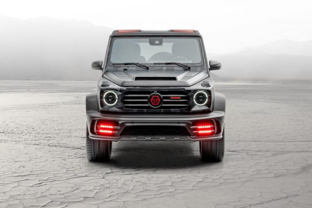 Mansory Mercedes-AMG G63 pick-up:Exteriér vozidla zdobí matný čierny a sivý lak v prevedení „kaki“.